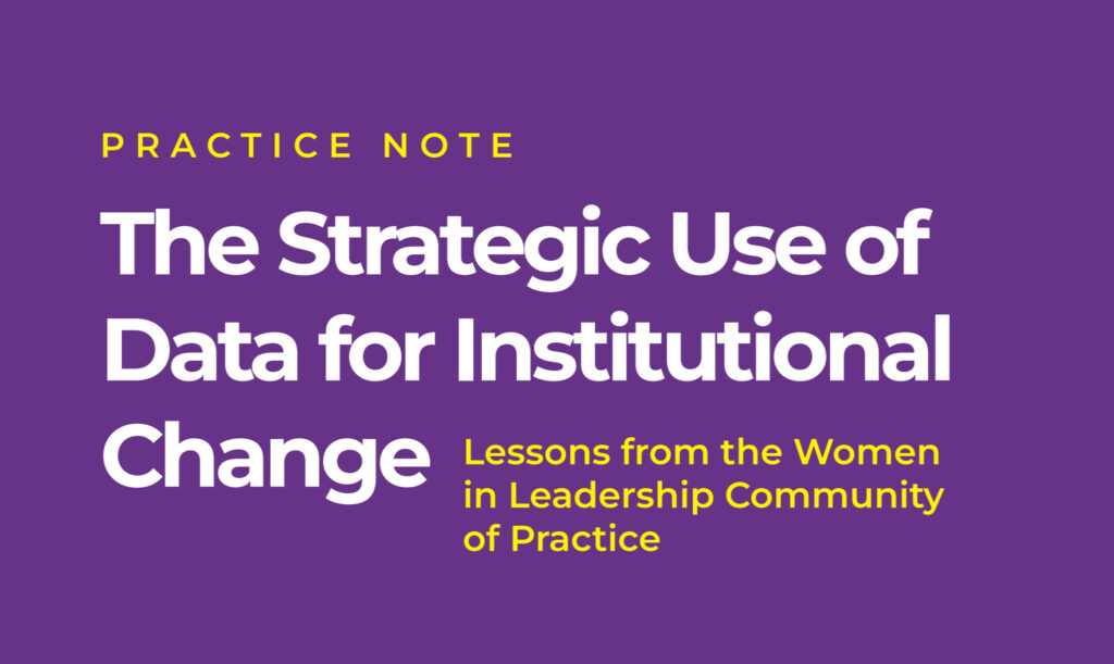 Strategic Data Use for Institutional Change